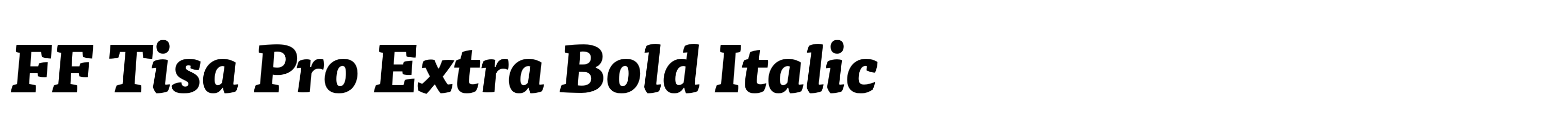 FF Tisa Pro Extra Bold Italic